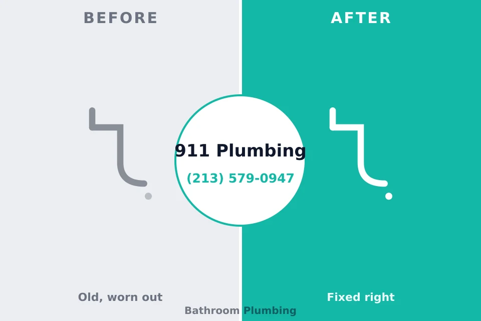 Before and after: plumbing repair Woodson Terrace, MO